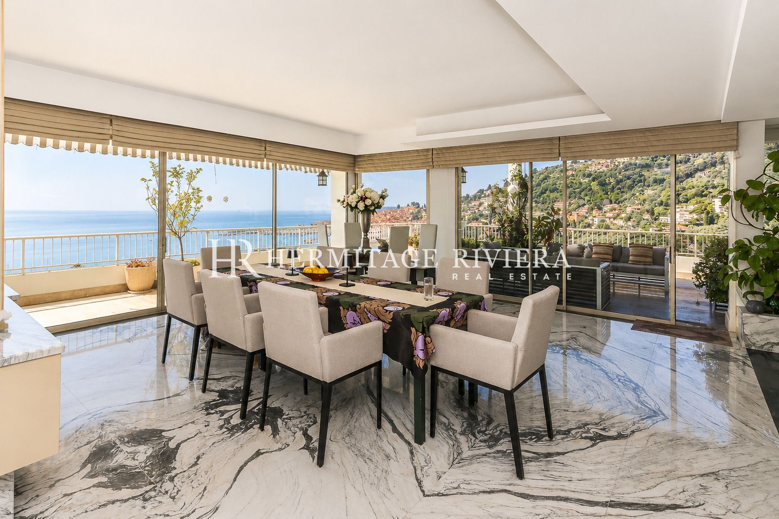 Penthouse i Menton Garavan Penthouse - Betagende panoramaudsigt over havet - Terrasse (billede 10)