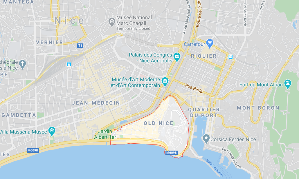 Old Nice map