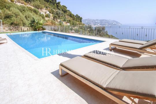 Modern villa in calm location with panoramic sea view  