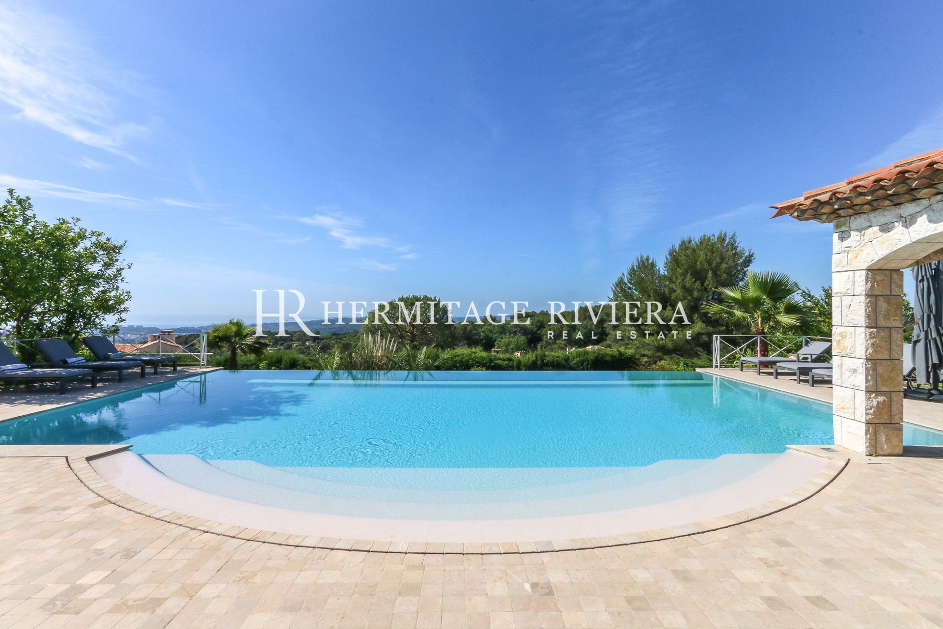 Villa i Saint-Paul-de-Vence Privat ejendom - Havudsigt - Flad have - Pool  (billede 5)