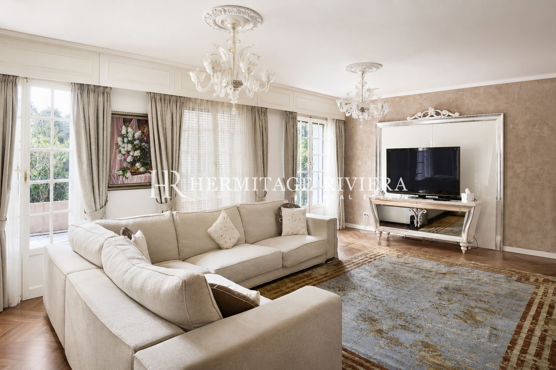 living room of villa for sale in Cap-Martin