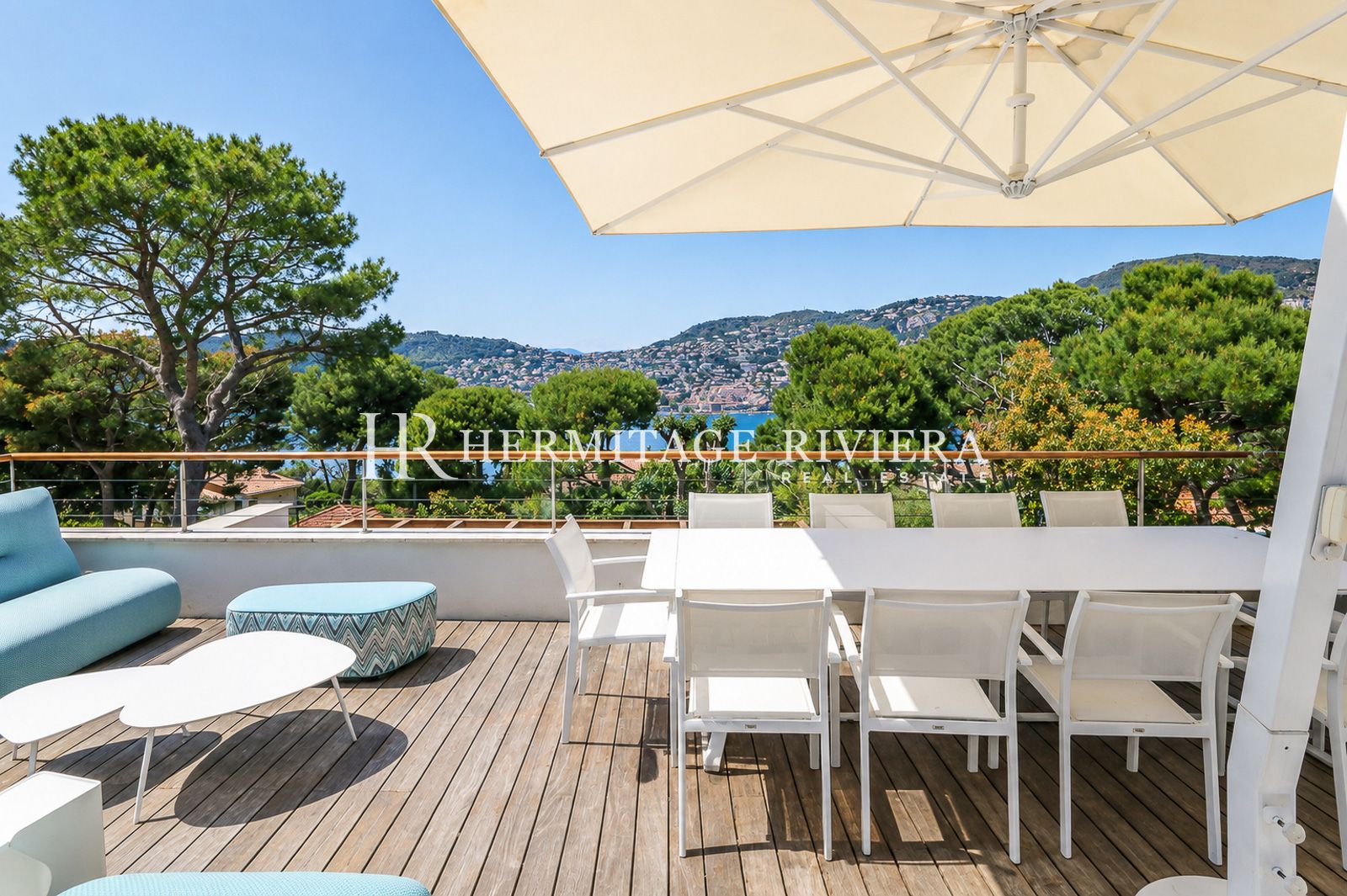 Roof top 2 of modern property for rental Cap-Ferrat, close to Passable beach