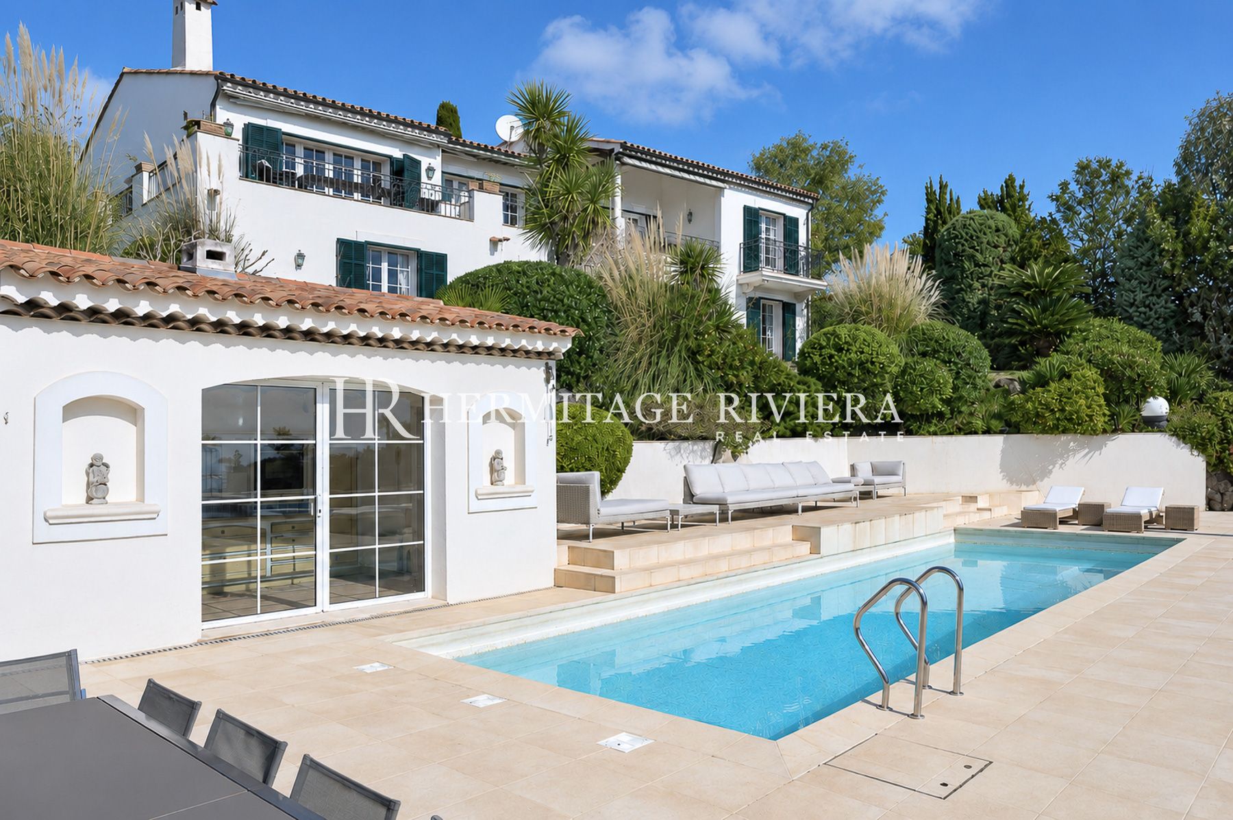 facade of villa for sale in cannes