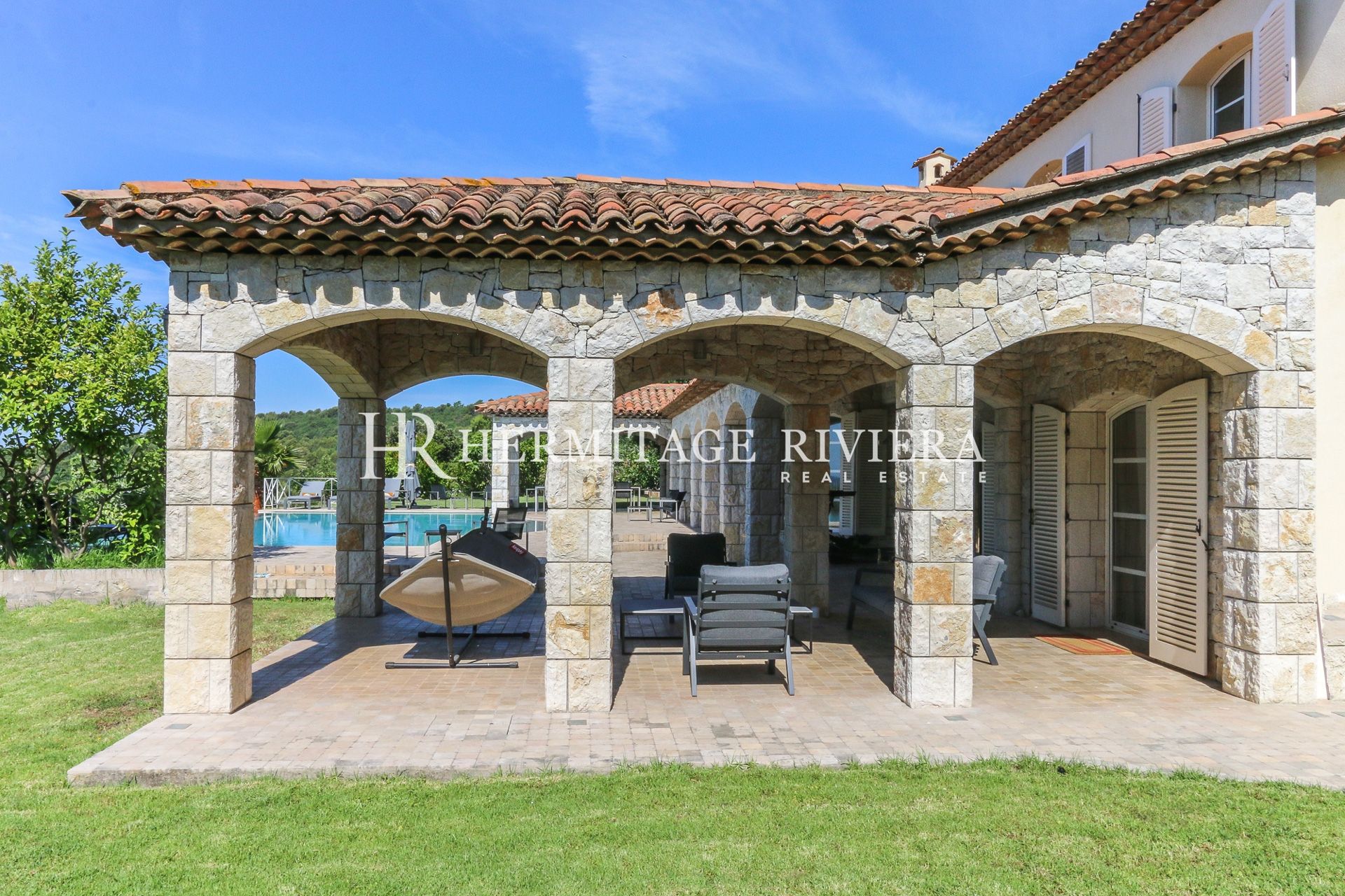 Villa i Saint-Paul-de-Vence Privat ejendom - Havudsigt - Flad have - Pool  (billede 8)