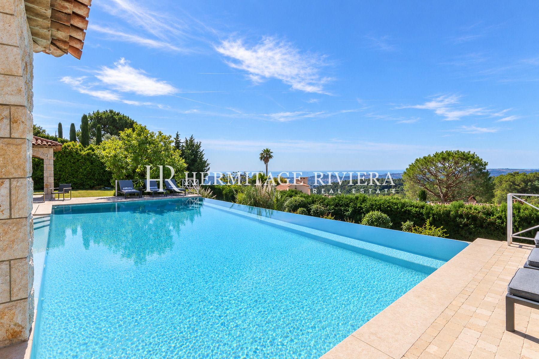 Villa i La Colle-sur-Loup Privat eiendom - Havutsikt - Flat hage - Basseng  (bilde 3)
