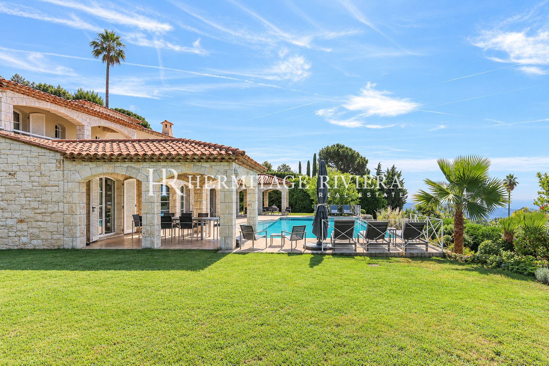 Villa i La Colle-sur-Loup Privat eiendom - Havutsikt - Flat hage - Basseng  (bilde 1)