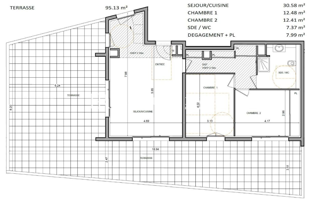 2 bedroom apartment - Immense terrace - View Monaco - Pool (image 21)