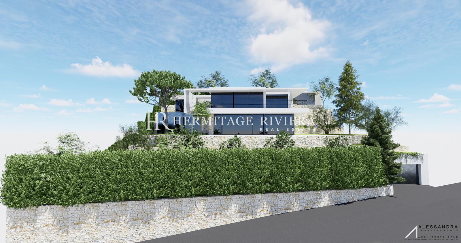 现代别墅项目 - 泳池 - 海景 (图片 9)