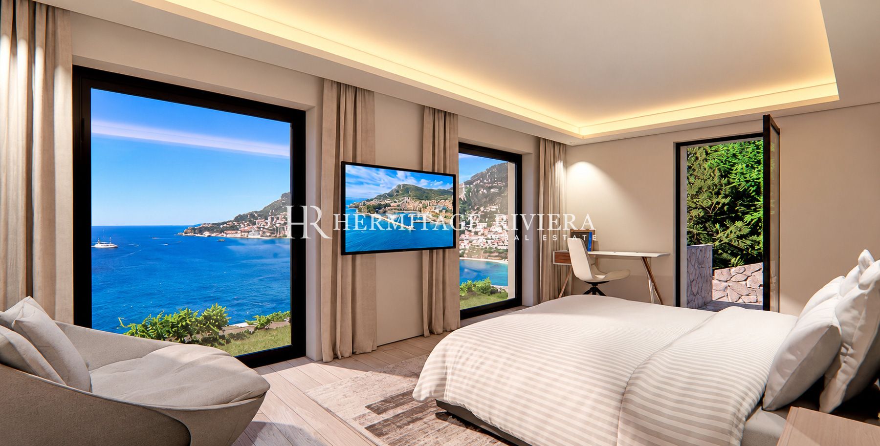 Villa in Roquebrune-Cap-Martin Contemporary Villa To Renovate Pool Monaco View (image 14)
