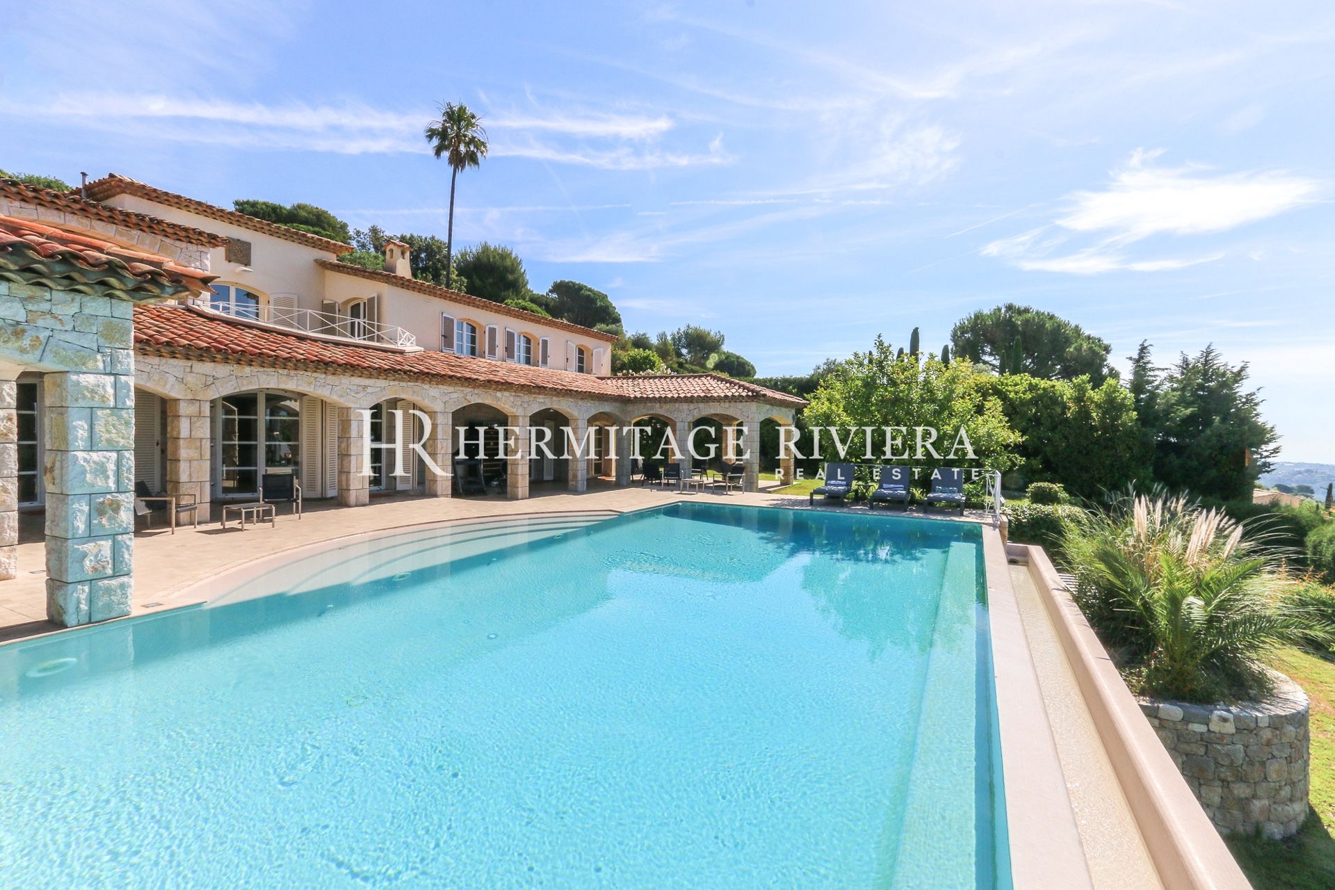 Villa i Saint-Paul-de-Vence Privat ejendom - Havudsigt - Flad have - Pool  (billede 3)