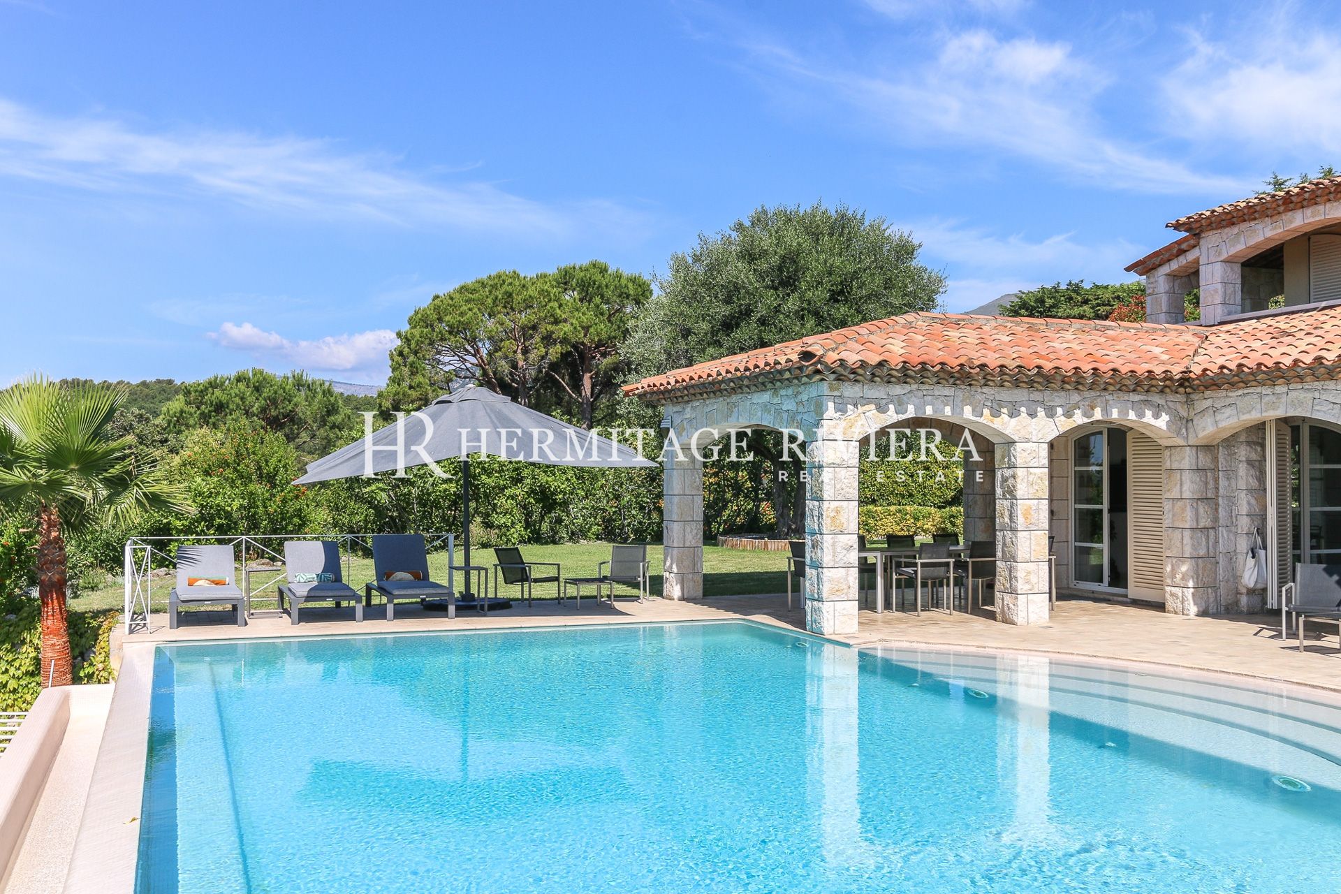 Villa i Saint-Paul-de-Vence Privat ejendom - Havudsigt - Flad have - Pool  (billede 37)