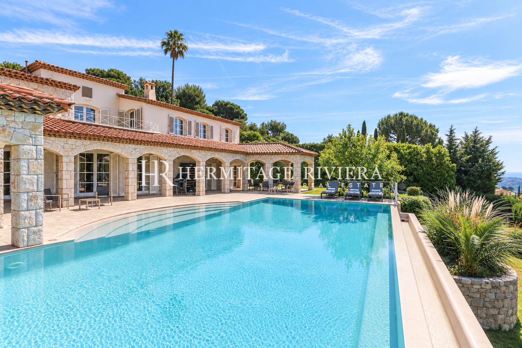 Villa i La Colle-sur-Loup Privat eiendom - Havutsikt - Flat hage - Basseng  (bilde 4)