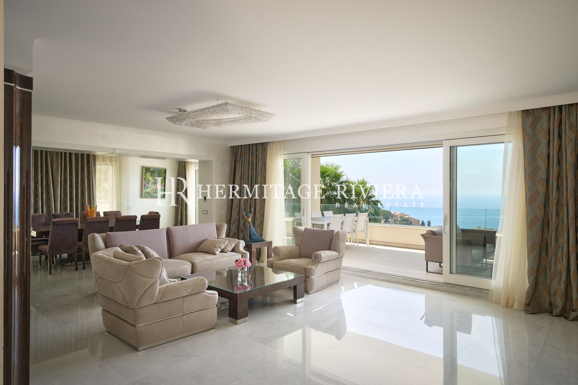 Владение из двух современных вилл - Вид на море - Бассейн (изображение 9)