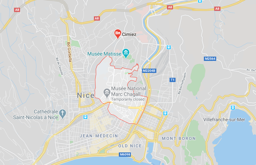 Cimiez map